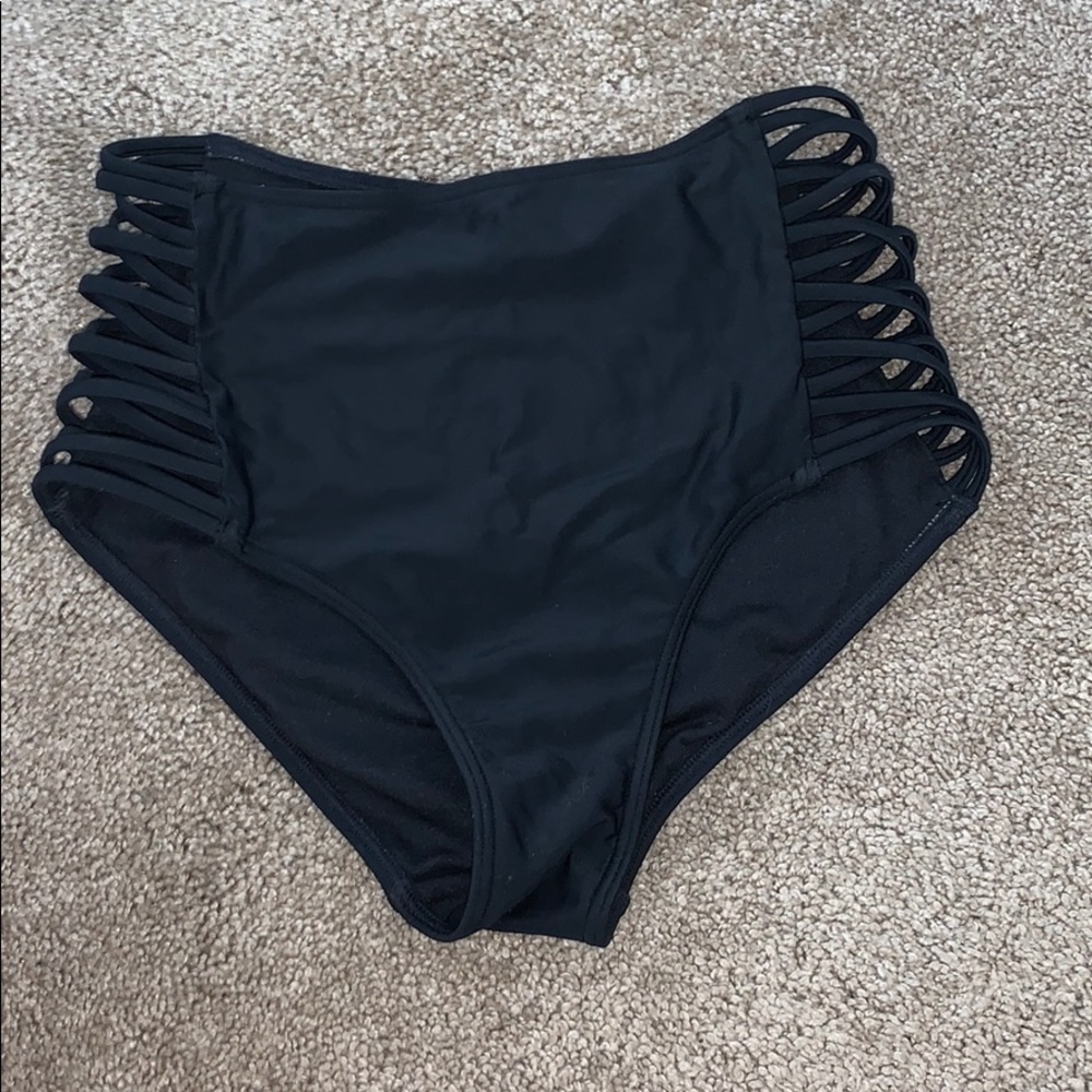 High waisted swim bottoms